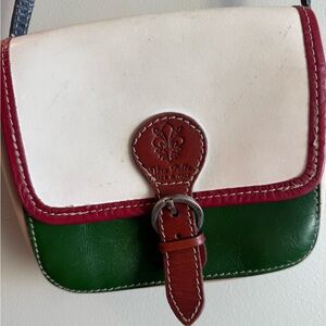 Vera Pelle Vintage Leather Small Crossbody Purse